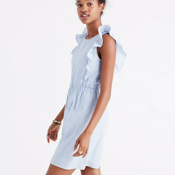 Madewell Bellflower Ruffle Sleeveless Dress